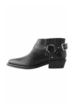 Ковбойские/байкерские ботинки по щиколотку FOREVER COMFORT HARNESS BUCKLED WESTERN Next, черный