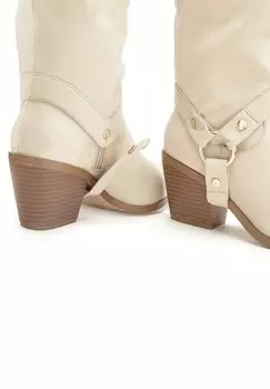 Ковбойские/байкерские ботинки по щиколотку LASCANA, бежевый