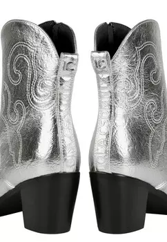 Ковбойские/байкерские ботинки по щиколотку LOLA CASADEMUNT, серебристый