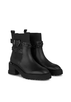 Ковбойские/байкерские ботинки по щиколотку TACN DE EN PUNTERA REDONDEADA TACN TIPO BLOQUE Alma en Pena, черный