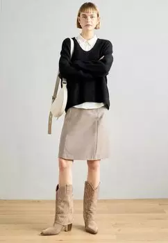 Ковбойские/байкерские сапоги Alma en Pena, бежевый