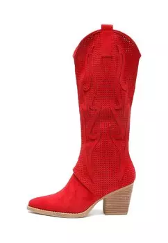Ковбойские/байкерские сапоги Salinyang, красный