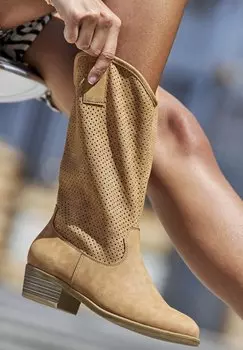 Ковбойские/байкерские сапоги WESTERNSTIEFEL LASCANA, цвет camelfarben