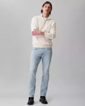 Ковбойские джинсы для мужчин, облегающий крой slim fit Calvin Klein Jeans, светло-голубой