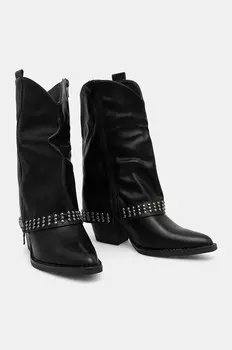 Ковбойские сапоги Answear Lab с заклепками, черный