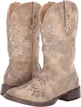 Ковбойские сапоги Kennedy Roper, цвет Tan Faux Leather/Gold Underlay