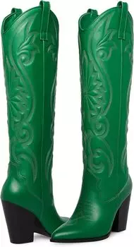 Ковбойские сапоги Lasso Boot Steve Madden, цвет Green Leather