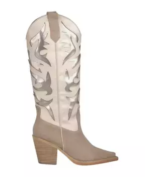 Ковбойские сапоги на каблуке с вышивкой Alma En Pena, белый