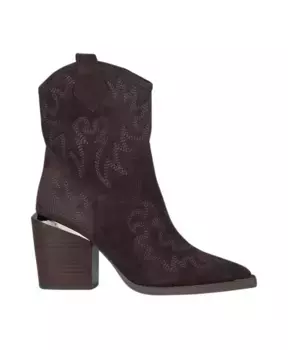 Ковбойские сапоги на каблуке с вышивкой Alma En Pena, коричневый