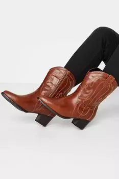 Ковбойские сапоги очень широкого кроя Yours, коричневый