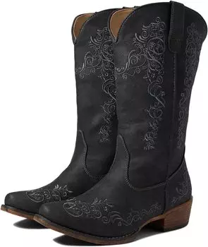 Ковбойские сапоги Riley Scroll Roper, черный