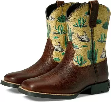 Ковбойские сапоги Round Up Wide Square Toe Easy Fit Western Boot Ariat, цвет Spiced Cider/Desert Scene