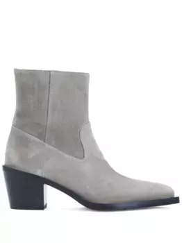 Ковбойские сапоги с заостренным носком Stuart Weitzman, серый