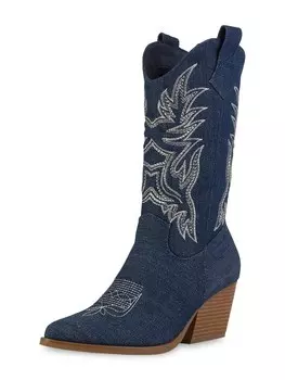 Ковбойские сапоги Van Hill Cowboy Boots Ella, синий деним