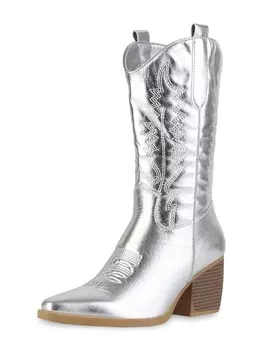 Ковбойские сапоги Van Hill Cowboy Boots Harper, серебряный