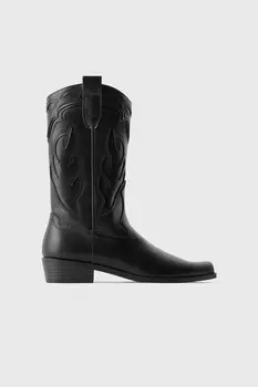 Ковбойские сапоги z3d монохромные ZARA, черный