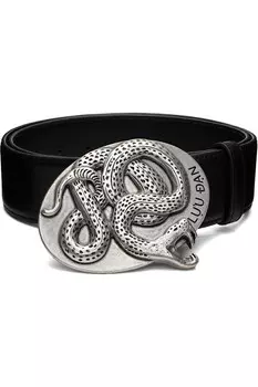 Ковбойский ремень с витой змеей Lu'U Dan, черный