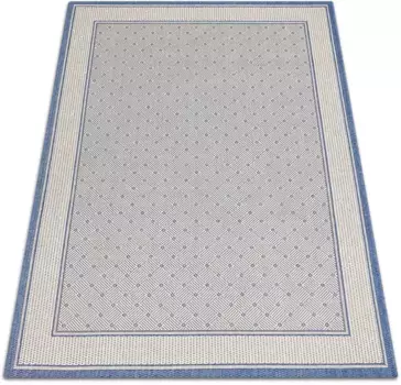 Ковер Андас "Фаберг", прямоугольный, плоского переплетения, имитация сизаля, с каймой, легкий в уходе, Сканди Andas 60х110 см, синий