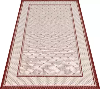 Ковер Андас "Фаберг", прямоугольный, плоского переплетения, имитация сизаля, с каймой, легкий в уходе, Сканди Andas 120х170 см, цвет terra