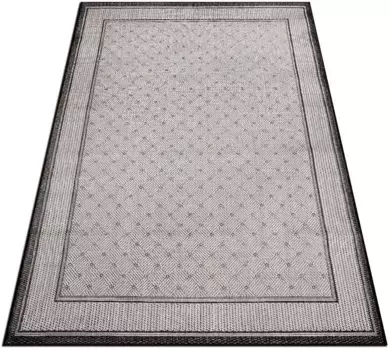 Ковер Андас "Фаберг", прямоугольный, плоского переплетения, имитация сизаля, с каймой, легкий в уходе, Сканди Andas 120х170 см, цвет anthrazit