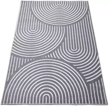 Ковер andas ""Fadel"", прямоугольный, 3D-эффект, мягкий короткий ворс, прост в уходе, легкий блеск, скандинавский вид 240х320 см, серый