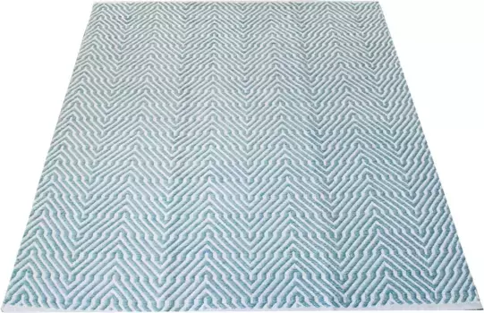 Ковер Andas "Hanno", прямоугольный, плоский ковер, короткий ворс, мягкий, простой в уходе, элегантный 120х170 см, бирюзовый