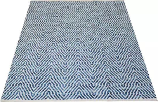 Ковер Andas "Hanno", прямоугольный, плоский ковер, короткий ворс, мягкий, простой в уходе, элегантный 120х170 см, синий