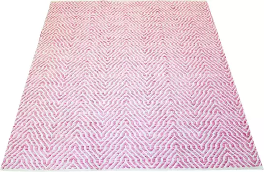 Ковер Andas "Hanno", прямоугольный, плоский ковер, короткий ворс, мягкий, простой в уходе, элегантный 120х170 см, розовый