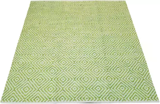 Ковер Andas "Helen", прямоугольный, плоский ковер, мягкий, простой в уходе, элегантный 120х170 см, зеленый