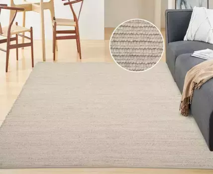 Ковер andas "Крит, с шерстью, ручная работа, с натуральным волокном", прямоугольный, ковры ручной работы, ковер для спальни, гостиной, столовой 240х320 см, цвет sand