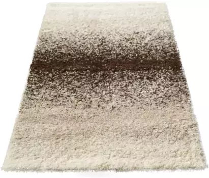Ковер Andas Shaggy "Gislev", прямоугольный, современный цветовой градиент, мягкий и уютный, для гостиной 60х110 см, бежевый