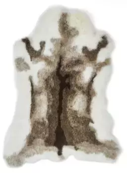 Ковер Andiamo из искусственного меха северного оленя, в форме меха, искусственный мех, глубокий ворс, подходит как коврик для кровати или подушка для сиденья 90х115 см, серый