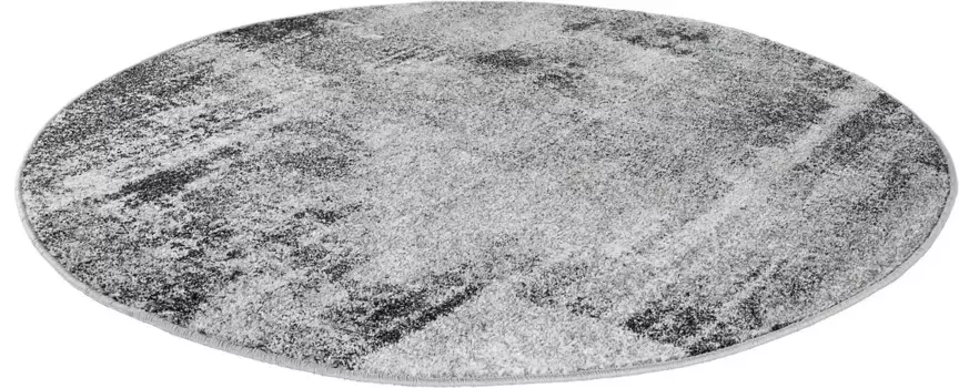 Ковер Andiamo "Luna", круглый, короткий ворс, современный дизайн, идеально подходит для гостиной и спальни 133 см, серый