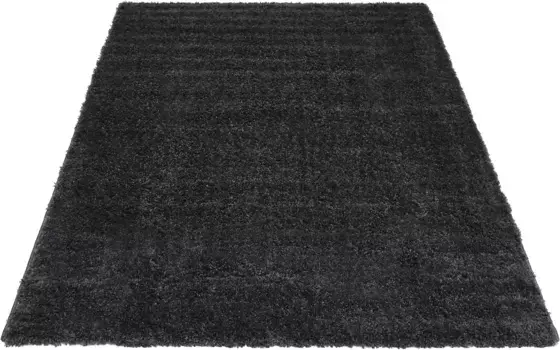 Ковер Andiamo с высоким ворсом "Чикаго", прямоугольный, однотонный, мягкий и приятный, идеально подходит для гостиной и спальни 160х230 см, цвет anthrazit