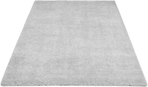 Ковер Andiamo с высоким ворсом "Чикаго", прямоугольный, однотонный, мягкий и приятный, идеально подходит для гостиной и спальни 160х230 см, серый
