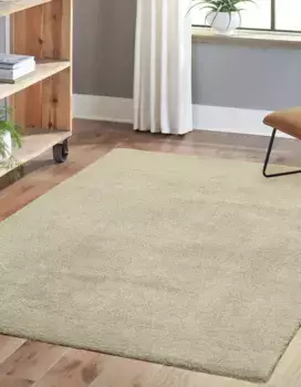 Ковер Andiamo "San Paolo", прямоугольный, однотонный, мягкое качество, идеально подходит для гостиной и спальни 130х190 см, цвет creme