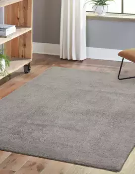 Ковер Andiamo "San Paolo", прямоугольный, однотонный, мягкое качество, идеально подходит для гостиной и спальни 130х190 см, серый