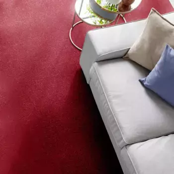 Ковер Andiamo "Велюр Кира", прямоугольный, однотонный, ширина 400 см, износостойкий, простой в уходе, гостиная 400х150 см, цвет bordeau