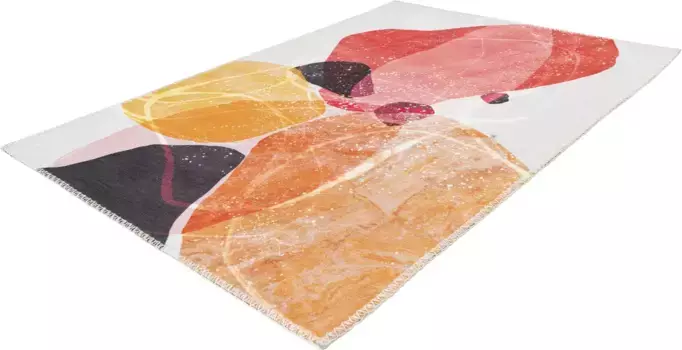 Ковер Arte Espina "Picassa 100", прямоугольный, дизайн как будто окрашен, ровный, простой в уходе, подходит для полов с подогревом 80х150 см, цвет Multi