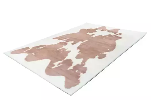 Ковер Arte Espina "Rabbit Animal 500", прямоугольный, уютный ковер с высоким ворсом, прошивной вручную, с хлопковой изнанкой 120х160 см, серо-коричневый/белый