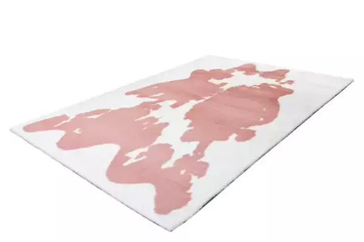 Ковер Arte Espina "Rabbit Animal 500", прямоугольный, уютный ковер с высоким ворсом, прошивной вручную, с хлопковой изнанкой 160х230 см, розовый/белый