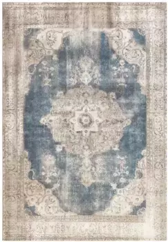 Ковер Arte Espina "Vintage 8400", прямоугольный, винтажный дизайн, гостиная 140х200 см, кремовый/синий