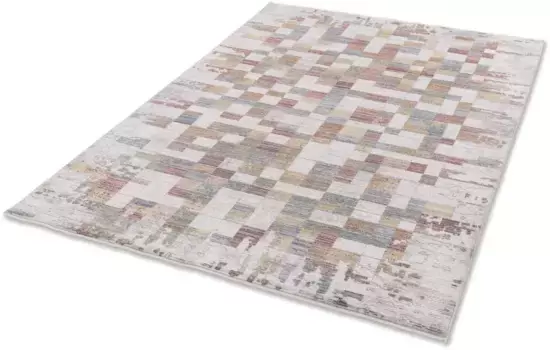 Ковер ASTRA "Calea 232", прямоугольный, короткий ворс с бахромой, гостиная 160х230 см, цвет bunt
