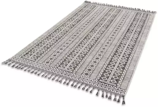 Ковер ASTRA "Ravenna 6634 226", прямоугольный, элегантный ковер с коротким ворсом и бахромой 133х190 см, бежевый