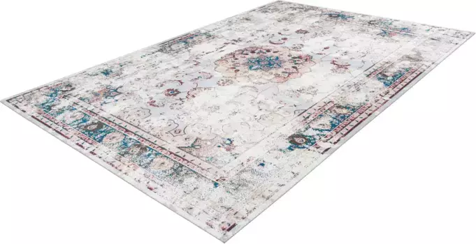 Ковер Calo-Deluxe "Castor 100", прямоугольный, короткий ворс, винтажный дизайн, гостиная 120х180 см, коричневый