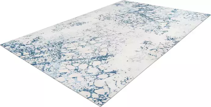 Ковер Calo-Deluxe "Кастор 900", прямоугольный, короткий ворс, гостиная 170х240 см, кремовый/синий