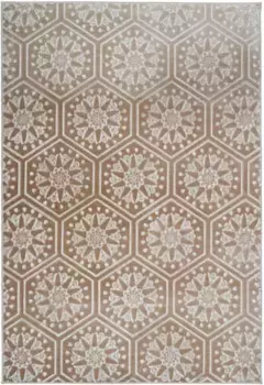 Ковер Calo-Deluxe "Latemar 300", прямоугольный, мягкий мех, рельефный рисунок, гостиная, спальня 80х300 см, серо-коричневый