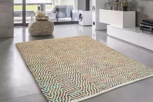 Ковер Calo-Deluxe "Люба 433", прямоугольный, чистый хлопок, ручная работа, гостиная, детская комната 80х150 см, цвет multi