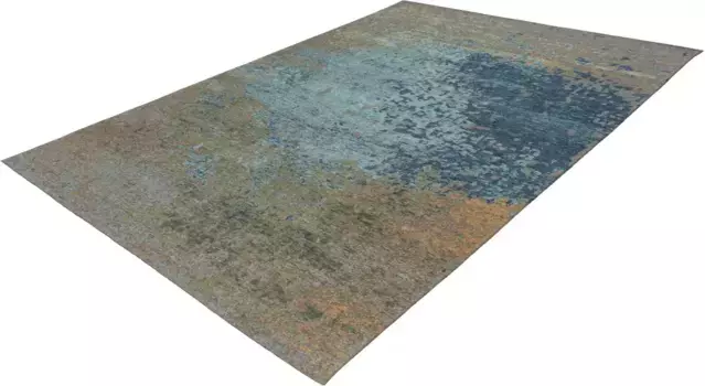 Ковер Calo-Deluxe "Офир 201", прямоугольный, короткий ворс, гостиная 75х150 см, цвет bunt/blau