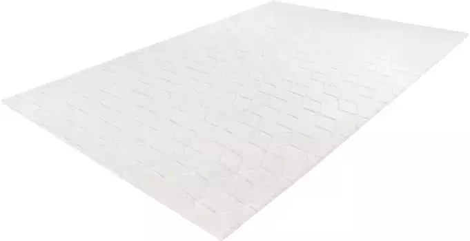 Ковер Calo-Deluxe "Жардан-1000", прямоугольный, особенно мягкий благодаря микрофибре, для гостиной 80х150 см, белый